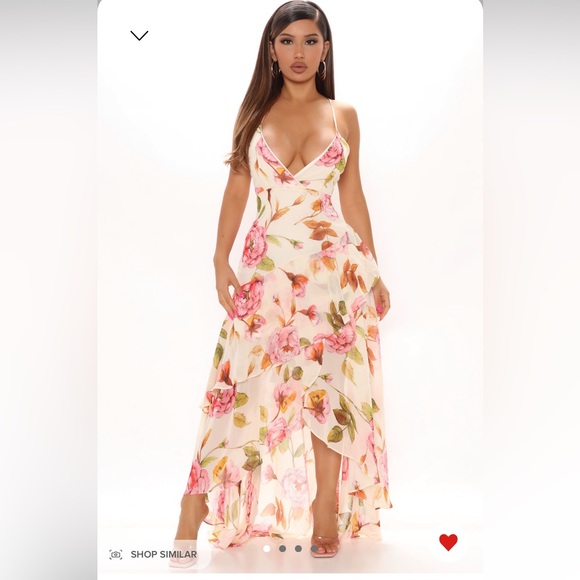 Fashion Nova Dresses & Skirts - Fashion Nova Cream High Low Maxi Dress